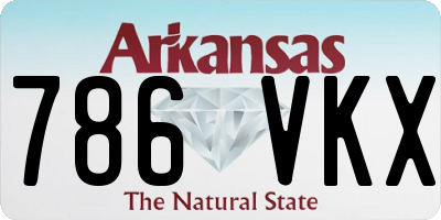 AR license plate 786VKX