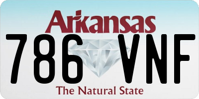 AR license plate 786VNF