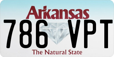 AR license plate 786VPT