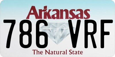 AR license plate 786VRF