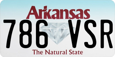 AR license plate 786VSR