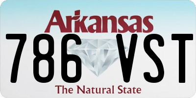 AR license plate 786VST