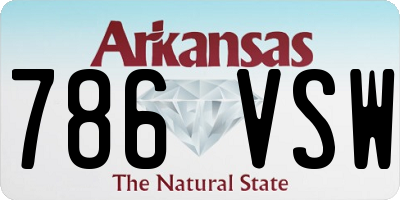AR license plate 786VSW