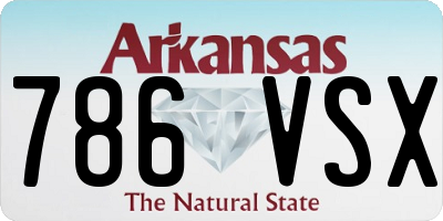 AR license plate 786VSX