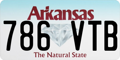 AR license plate 786VTB