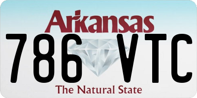 AR license plate 786VTC