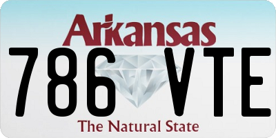AR license plate 786VTE