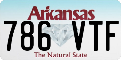AR license plate 786VTF