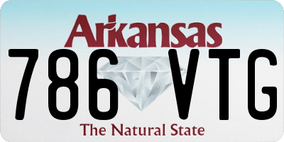 AR license plate 786VTG