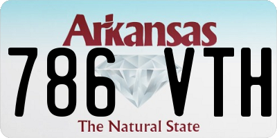 AR license plate 786VTH
