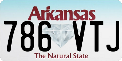 AR license plate 786VTJ