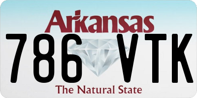 AR license plate 786VTK