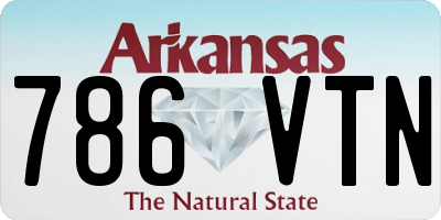 AR license plate 786VTN