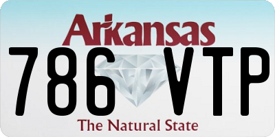 AR license plate 786VTP