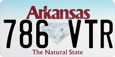 AR license plate 786VTR