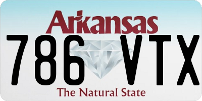 AR license plate 786VTX