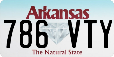 AR license plate 786VTY