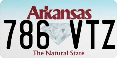 AR license plate 786VTZ