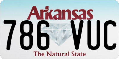 AR license plate 786VUC