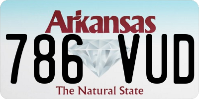 AR license plate 786VUD