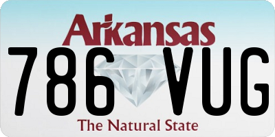 AR license plate 786VUG