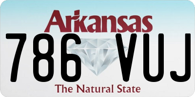 AR license plate 786VUJ