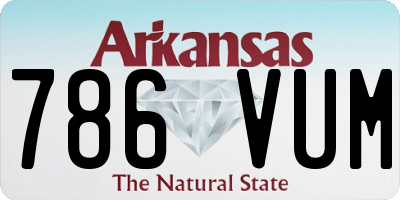 AR license plate 786VUM