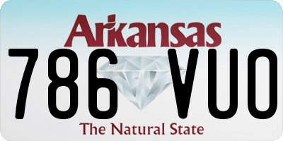 AR license plate 786VUO