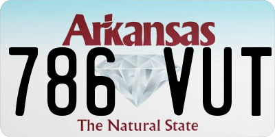 AR license plate 786VUT