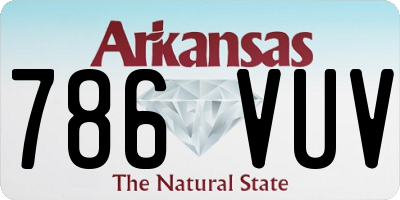AR license plate 786VUV