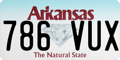 AR license plate 786VUX