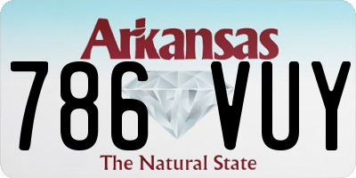 AR license plate 786VUY
