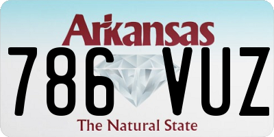 AR license plate 786VUZ