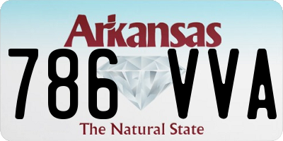 AR license plate 786VVA