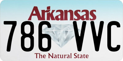 AR license plate 786VVC