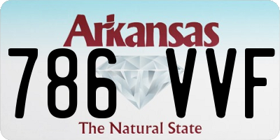 AR license plate 786VVF