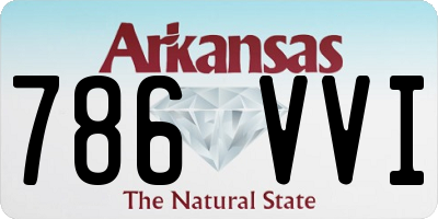 AR license plate 786VVI