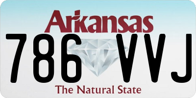 AR license plate 786VVJ