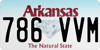AR license plate 786VVM