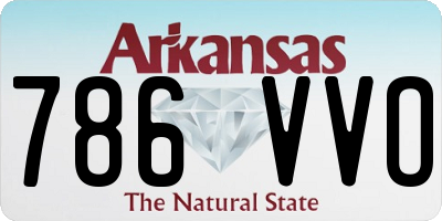 AR license plate 786VVO