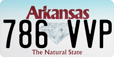 AR license plate 786VVP