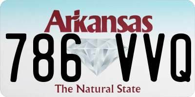 AR license plate 786VVQ