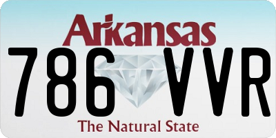 AR license plate 786VVR
