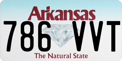 AR license plate 786VVT