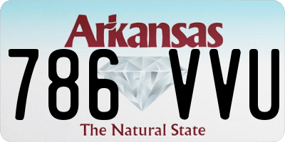 AR license plate 786VVU