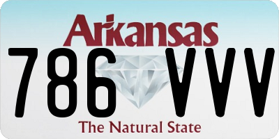 AR license plate 786VVV