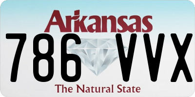 AR license plate 786VVX