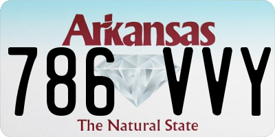 AR license plate 786VVY