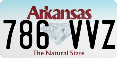 AR license plate 786VVZ