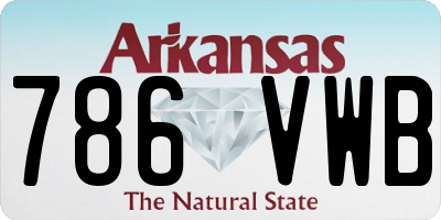 AR license plate 786VWB